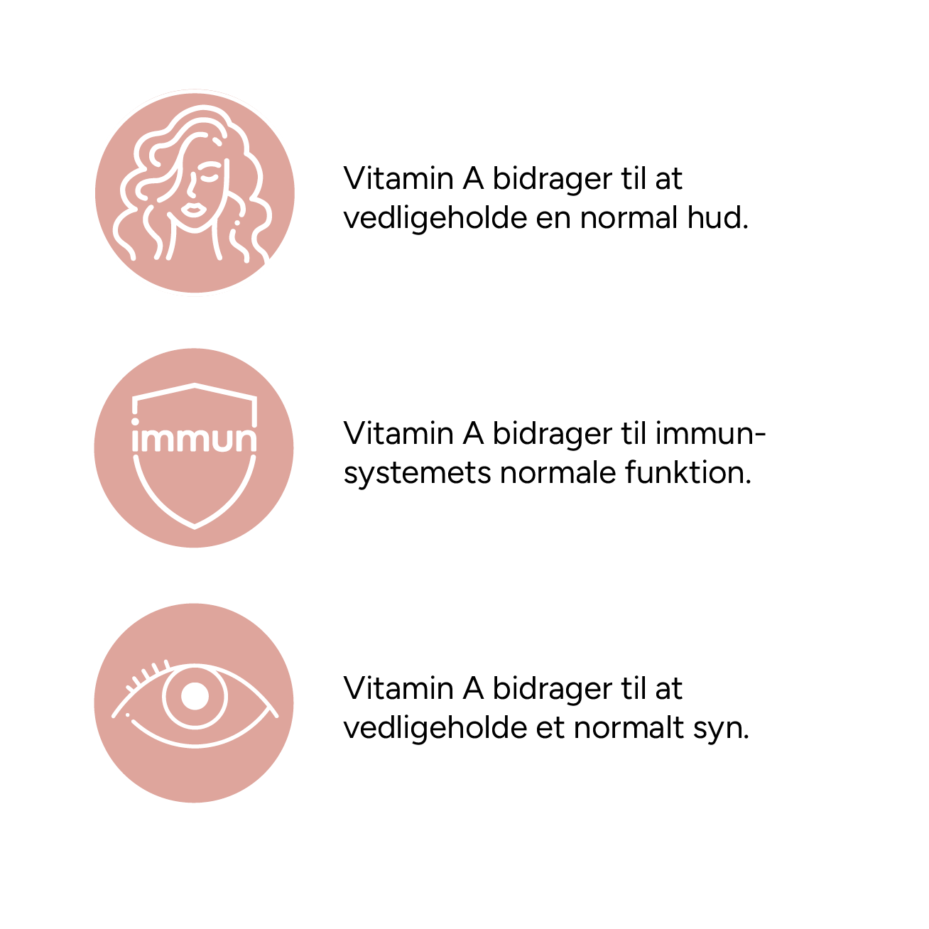 A-vitamin bidrager til at vedligeholde normalt syn og normal hud