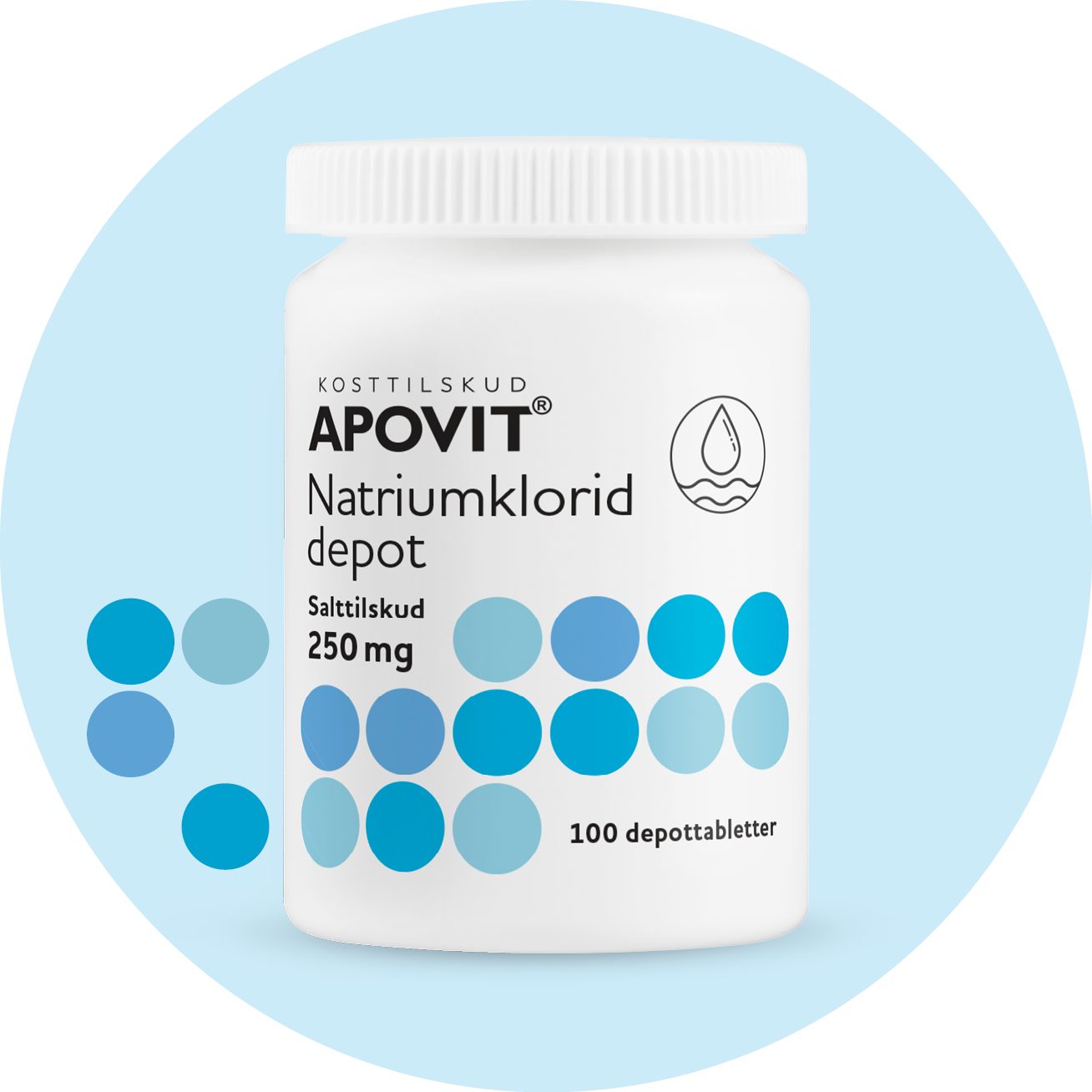 Natriumklorid tabletter – APOVIT med 250 mg til kroppens saltbalance
