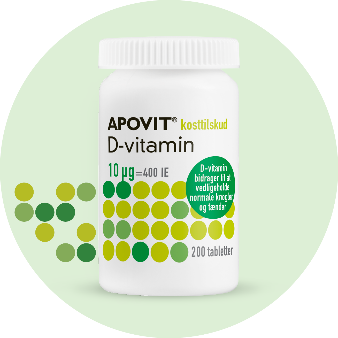 D-vitamin tabletter – APOVIT med 10 µg til knogler, tænder og muskler