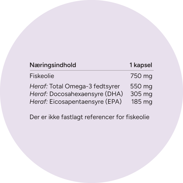 Moderens indtag af DHA* bidrager til normal udvikling af hjernen og øjnene hos fostret og hos spædbørn, der ammes