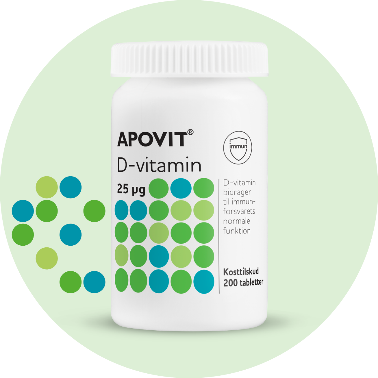 D-vitamin tabletter – APOVIT med 25 µg til knogler, tænder og muskler