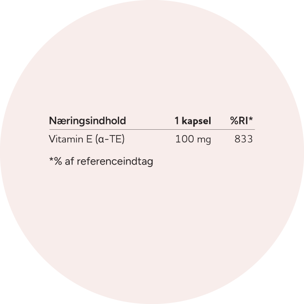E-vitamin bidrager til at beskytte cellerne mod oxidativt stress