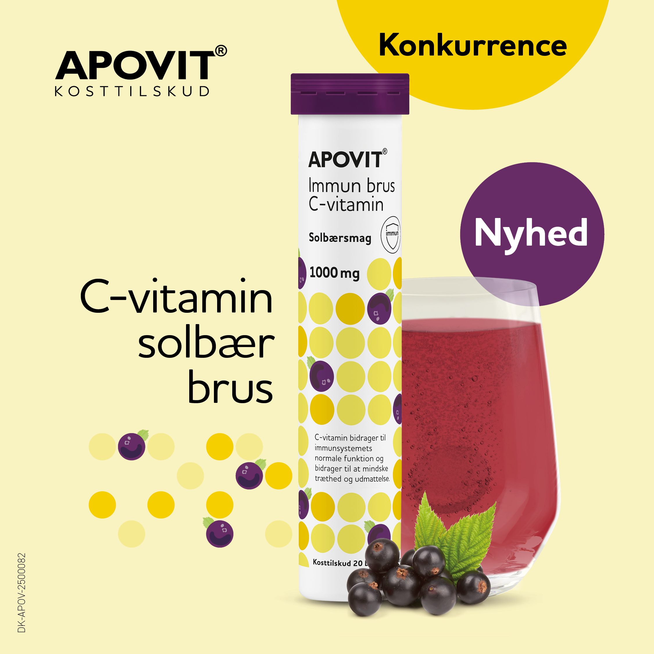 Konkurrence: APOVIT Immun brus med 1000 mg C-vitamin og solbærsmag 🍇💜