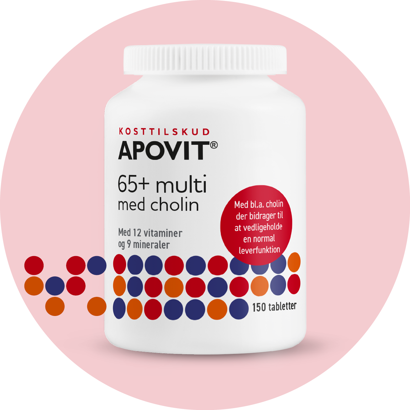 Multivitamin til 65+ – APOVIT med cholin, D-vitamin og zink til immunforsvar og energi