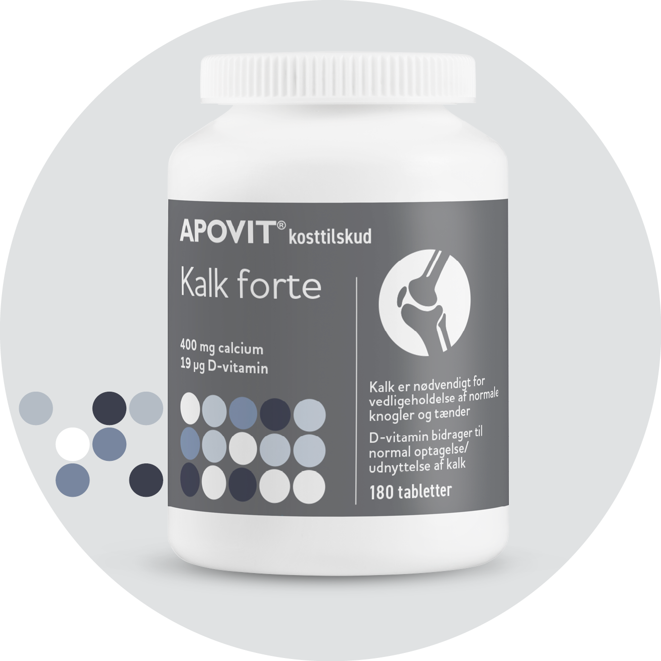 Kalktilskud – APOVIT med 19 µg D-vitamin til knogler og muskler