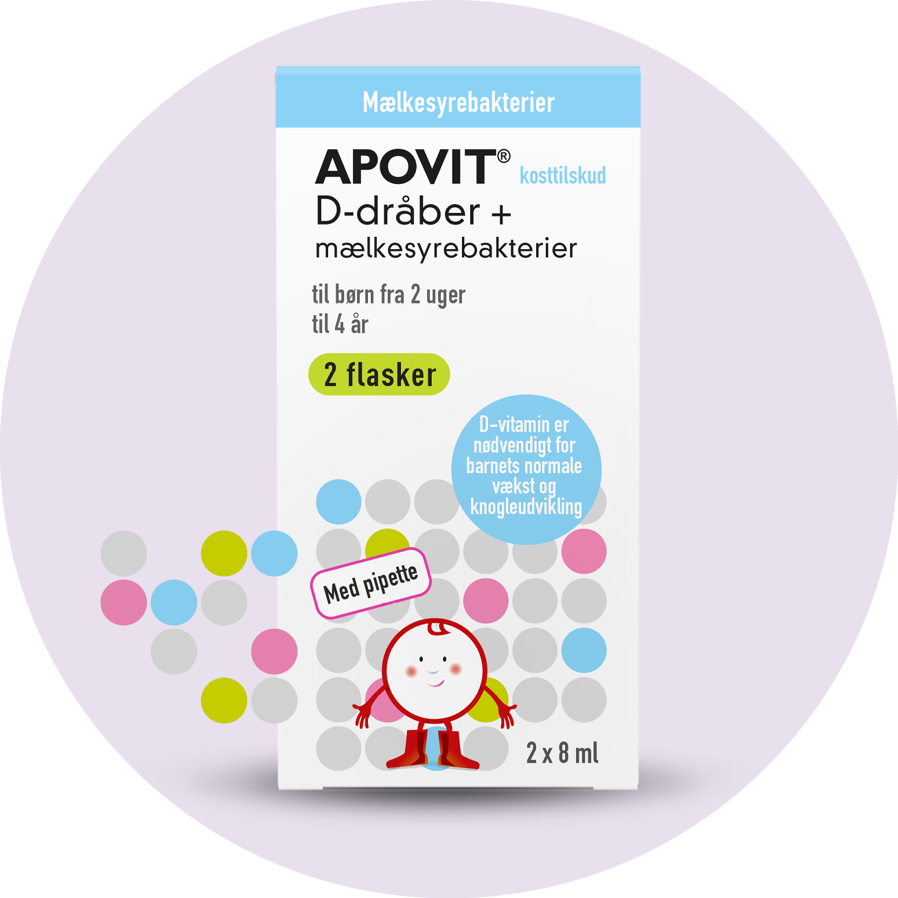 D-dråber – APOVIT med D-vitamin og mælkesyrebakterier til små børn