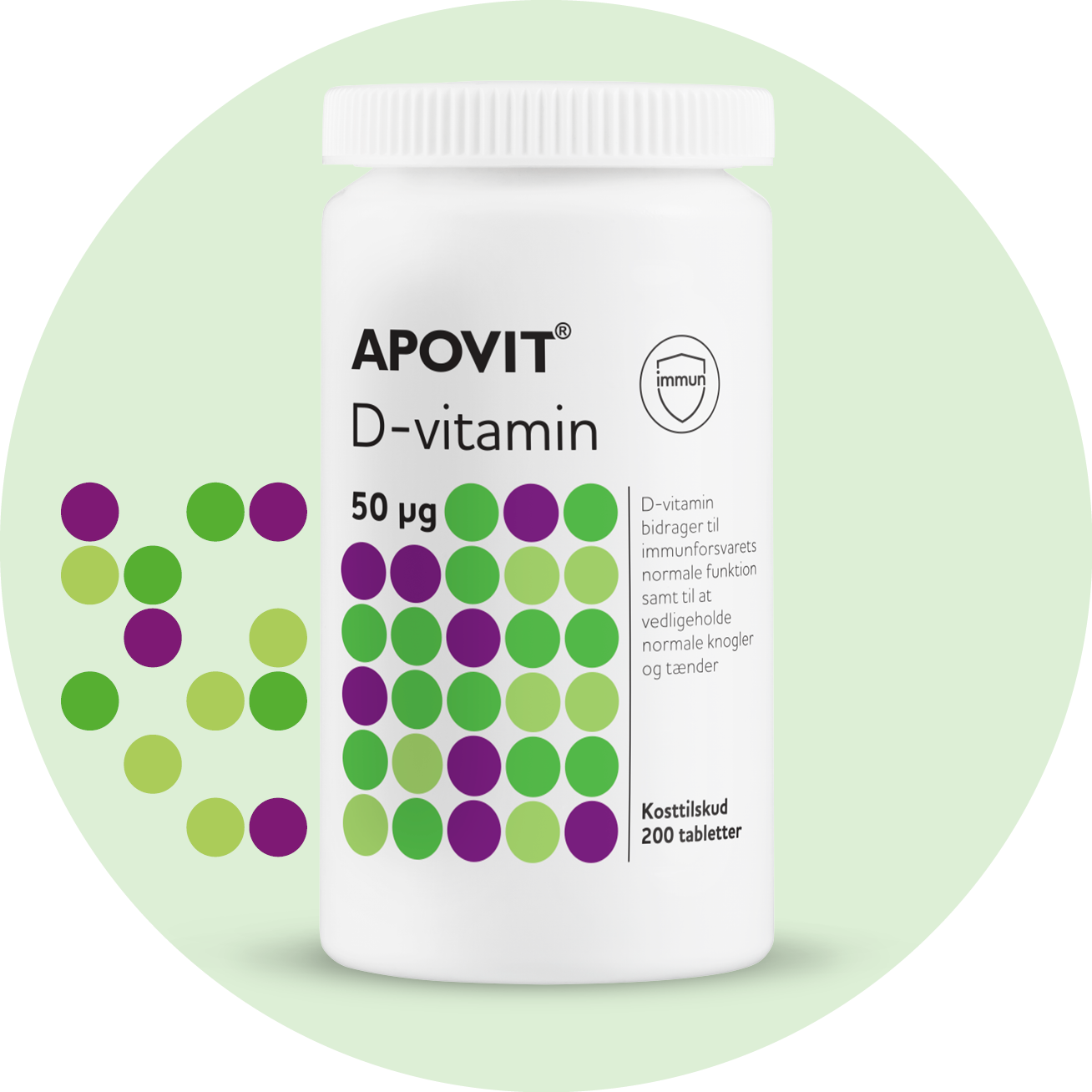 D-vitamin tabletter – APOVIT med 50 µg til knogler, tænder og muskler