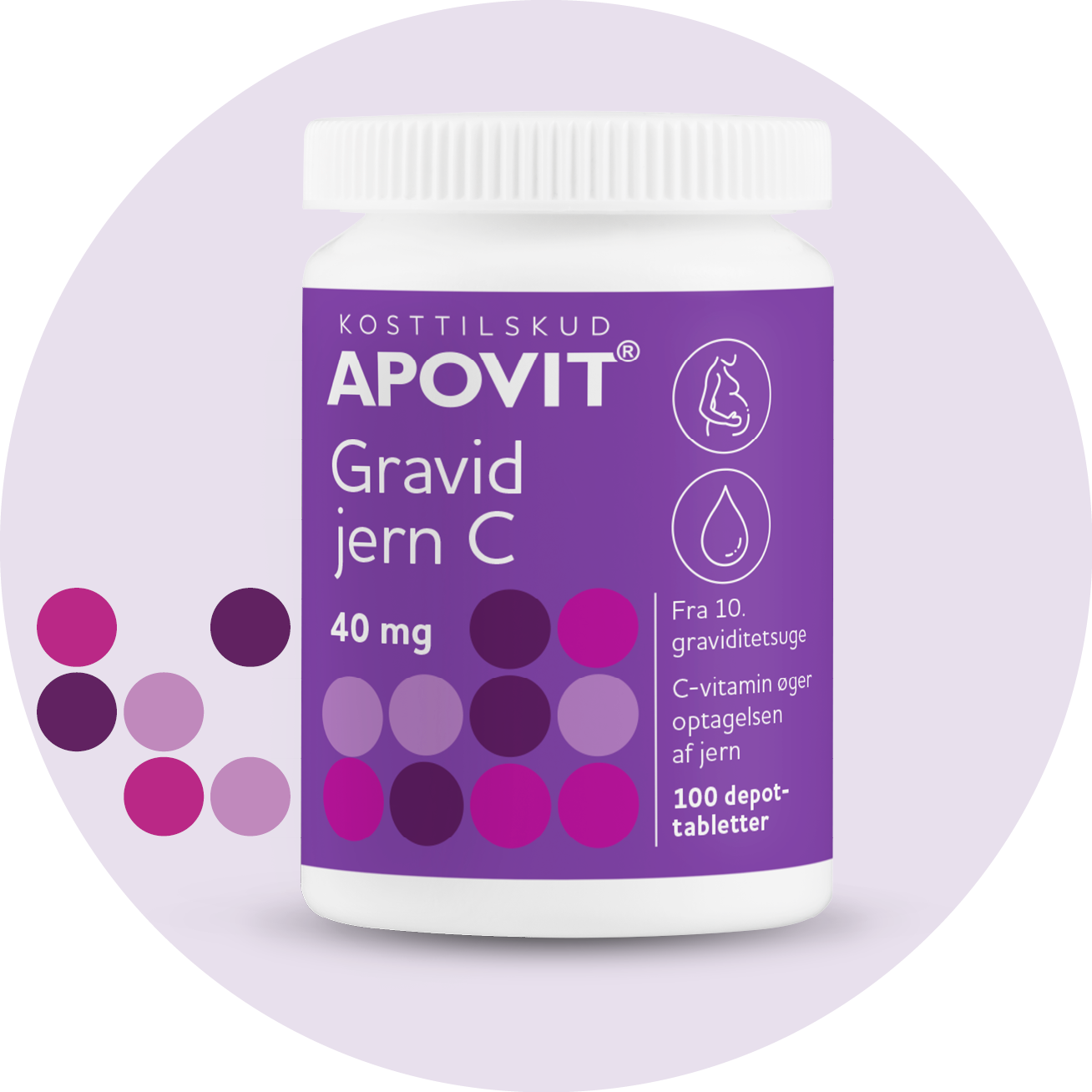 Jerntilskud til gravide – APOVIT med jern og C-vitamin til bloddannelse og energi