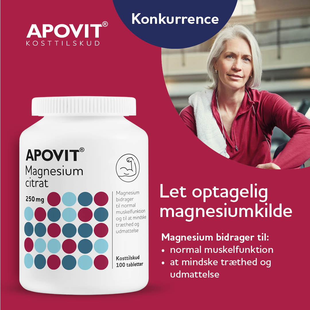 ✨ KONKURRENCE: Vind nyhed fra APOVIT® – Magnesiumcitrat ✨