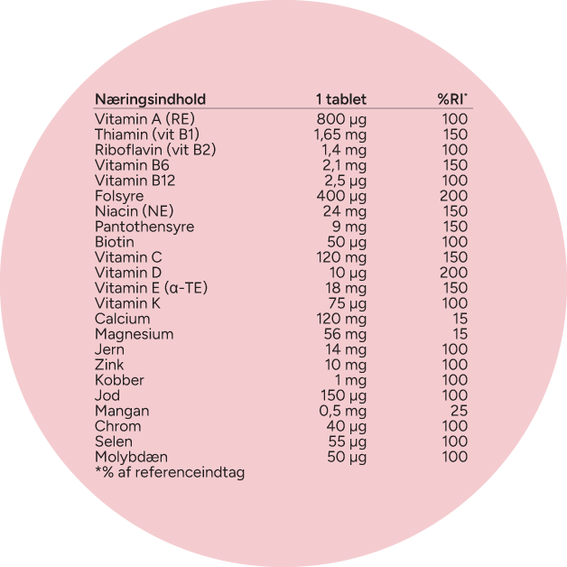 Med bl.a. B2-, B6- og B12-vitamin, der bidrager til normalt energistofskifte