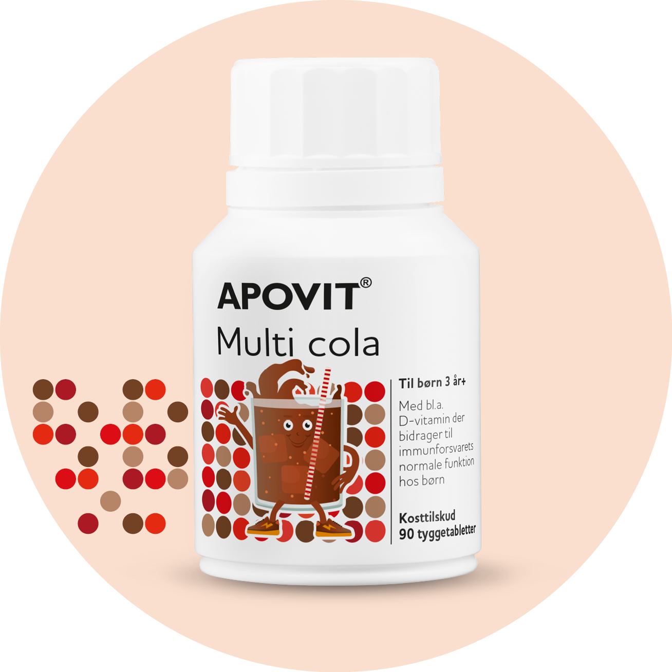 Multivitamin til børn – APOVIT Cola med D-vitamin, jern og zink