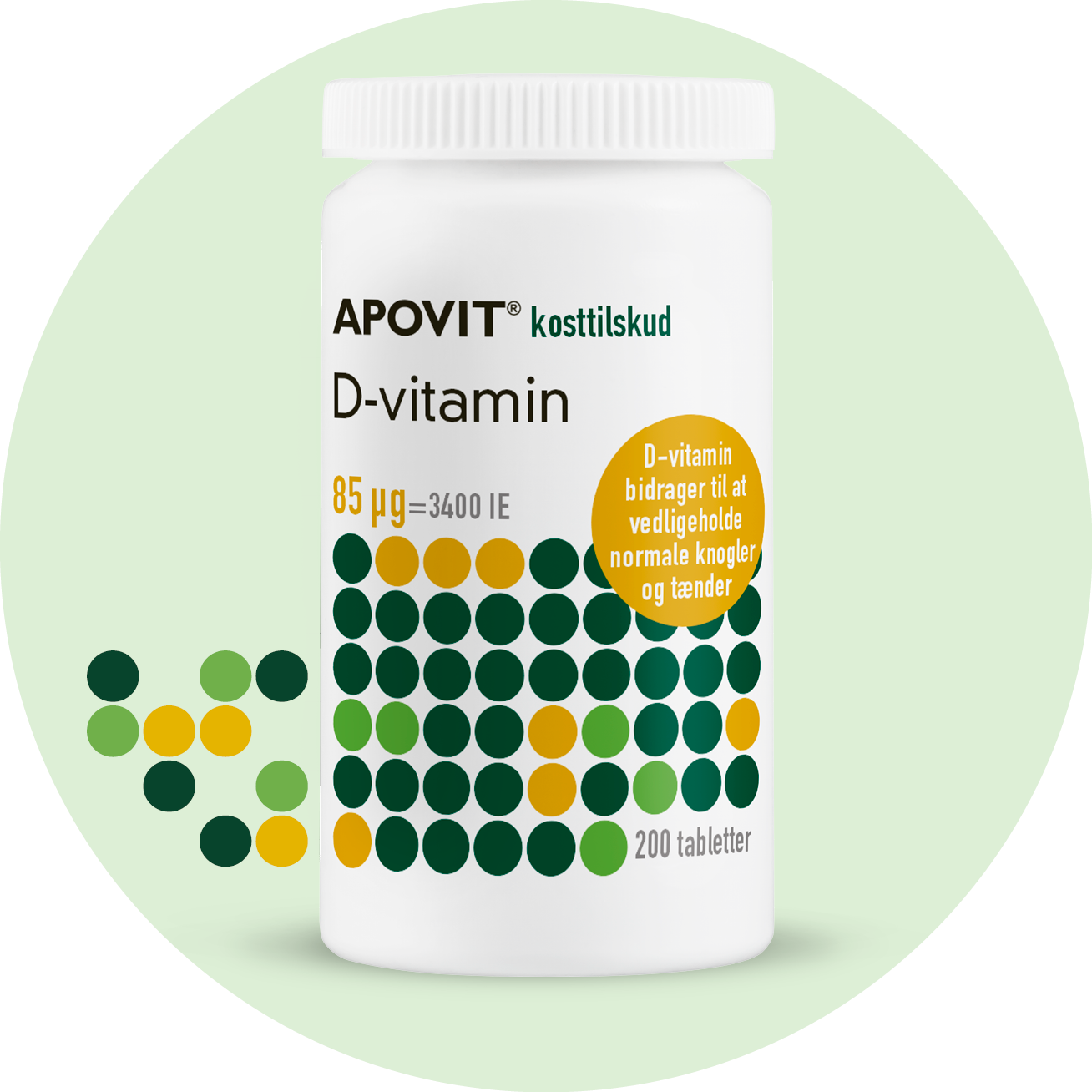 D-vitamin tabletter – APOVIT med 85 µg til knogler, tænder og muskler